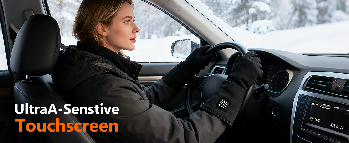 Guantes calefactables ultrafinos con pantalla táctil USB