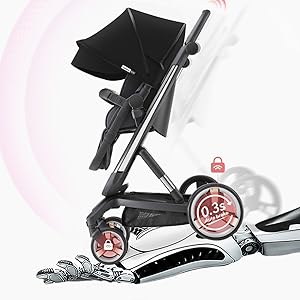 Cochecito Eléctrico Inteligente WL8 Black - Freno inteligente de seguridad