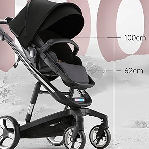 Cochecito Eléctrico Inteligente WL8 Black - Campo de visión de 100 cm