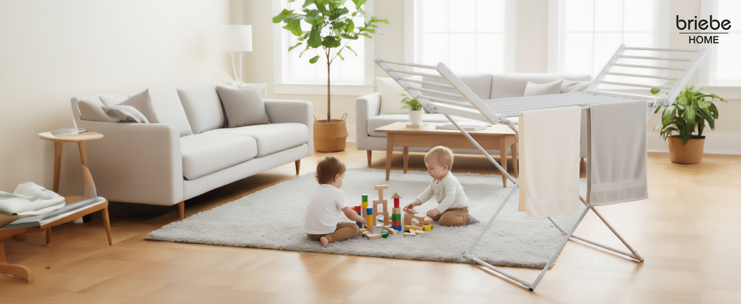 Tendedero eléctrico briebe plegable 18 tubos calefactores aluminio