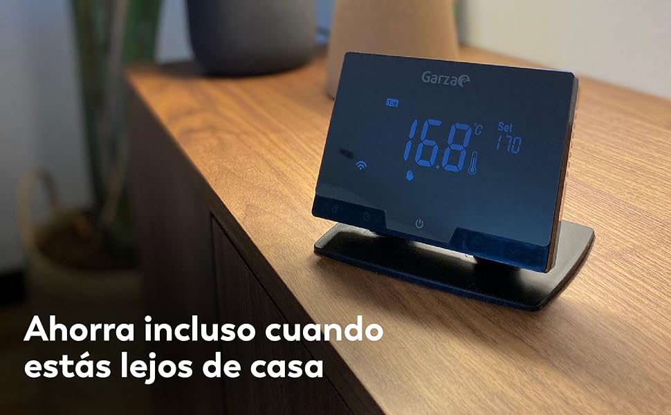 Garza Smart Termostato WiFi Inteligente pantalla táctil negra