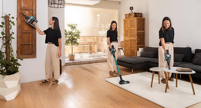 Cecotec Conga Rockstar P50 X-Treme limpiando salón amplio sin cable